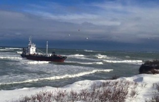 Crew rescued after tanker runs aground off Cape Breton