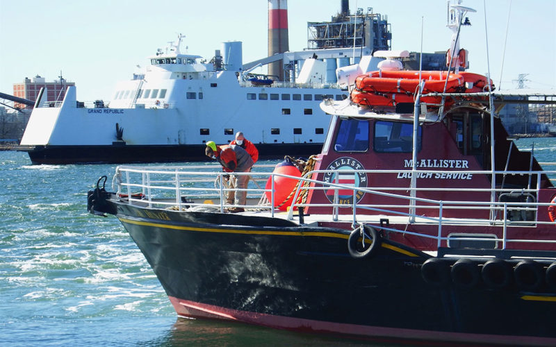 McAllister launch servicing Long Island Sound with deliveries, crew transfers