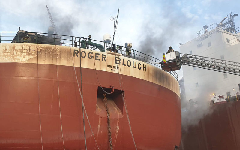 Heater aboard bulker in layup cited in $100 million fire
