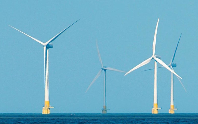 Wind Farm In Sea