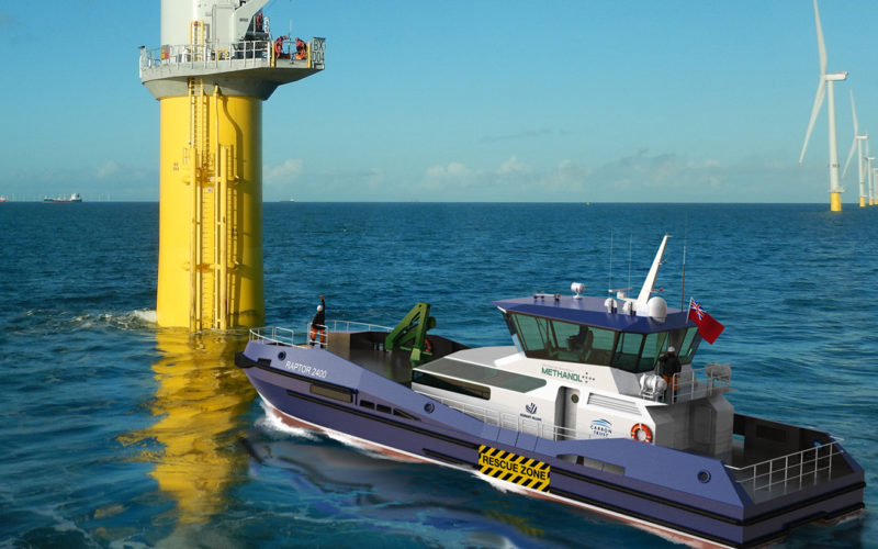 Robert Allan designs methanol-fueled crew transfer vessel