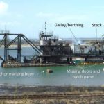 The charred remains of the dredge Waymon Boyd.