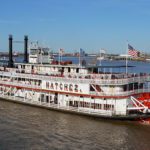 Steam is at the heart of the sternwheeler Natchez of New Orleans, launched in 1975 and named after the historic city also located along the Mississippi River. Steam powers the 265-by-46-foot passenger vessel up and down the mighty waterway.