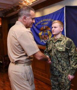 U.S. Merchant Marine Academy Superintedent Jack Buono during a visit to the U.S. Navy’s 5th Fleet in Bahrain.