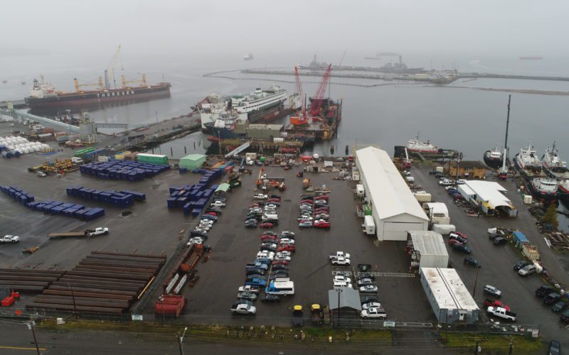Everett Ship Repair adds second dry dock, floating crane