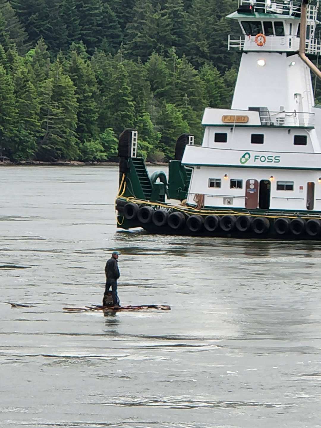 Foss tugboat crews rescued a man floating down the Columbia River early on June 3. He told crewmembers he had been on the float for nearly 24 hours. He was not injured during the ordeal. 
