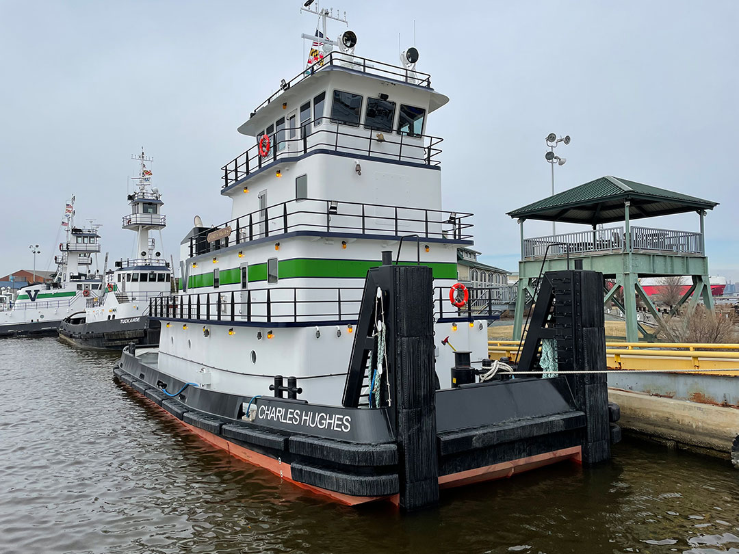 Charles Hughes was designed to operate in the shallow waterways around Chesapeake Bay.