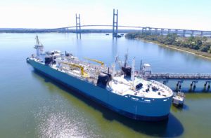 Clean Canaveral can carry about 5,400 cubic meters of LNG, making it the largest LNG bunker barge in the U.S.