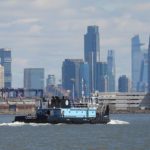 J. Arnold Witte approaches Jersey City, N.J. The tug can usually be found working in or around New York Harbor.