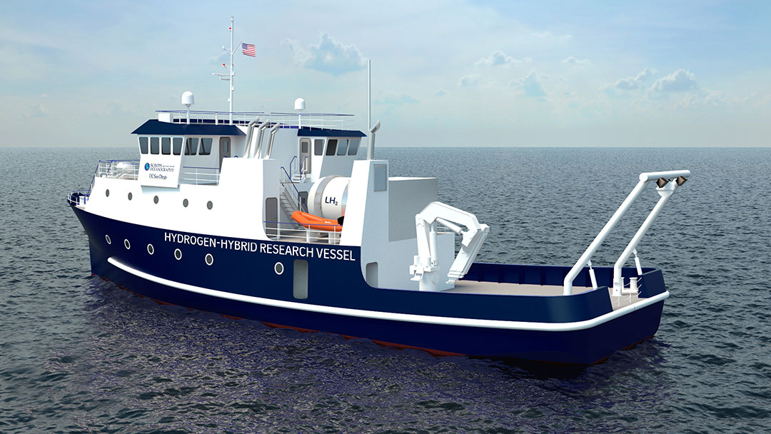 The Scripps Institute of Oceanography is building the first U.S. research vessel powered by hydrogen.