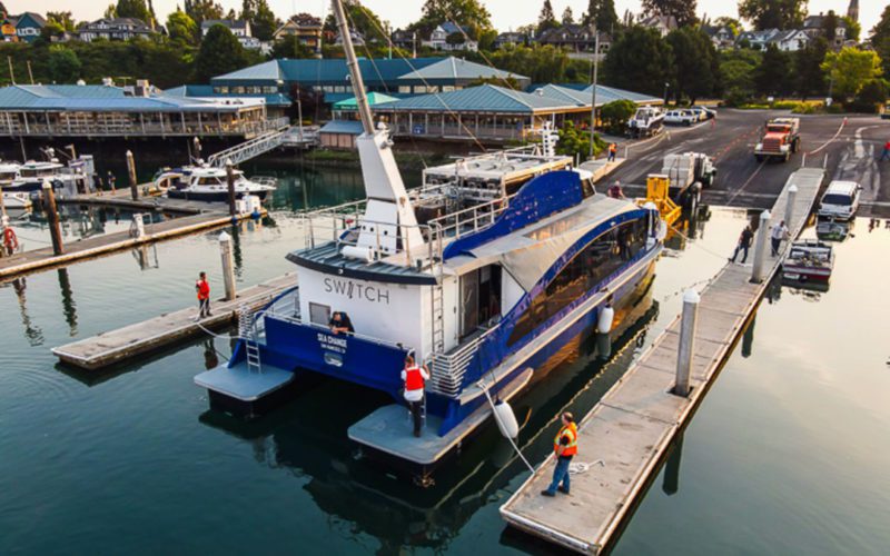 All American Marine launched Sea Change in August. It will be the first commercial ferry powered by hydrogen fuel cells.