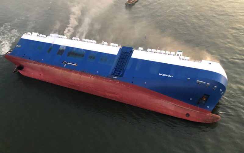 Golden Ray capsized and sank before dawn in late 2019 near Brunswick, Ga.