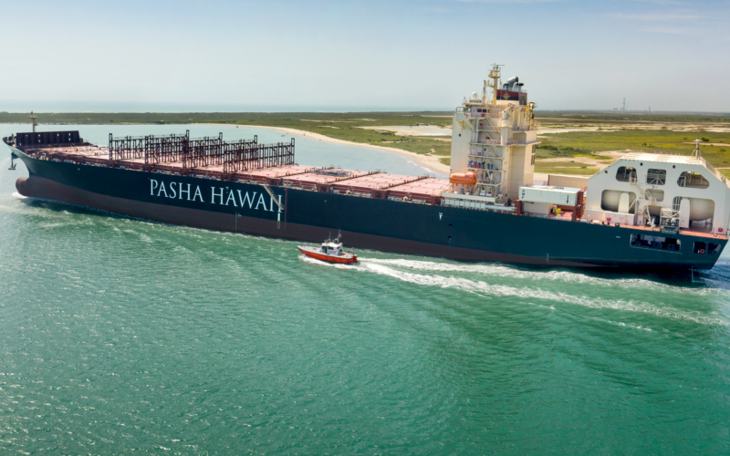 Keppel delivers LNG-fueled containership to Pasha Hawaii
