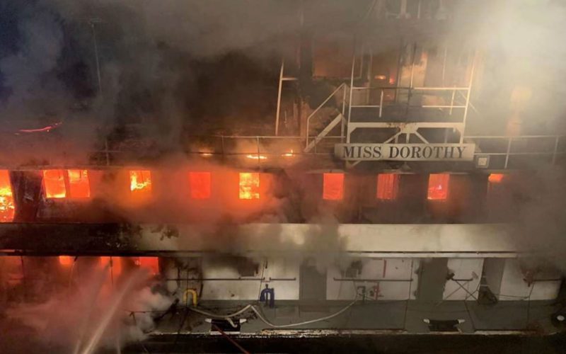 Lower Mississippi towboat fire traced to fuel spraying within the engine room