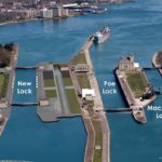 The proposed new lock planned within the Soo Locks site will be big enough to handle 1,000-foot Great Lakes freighters.