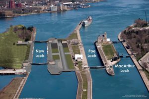 The proposed new lock planned within the Soo Locks site will be big enough to handle 1,000-foot Great Lakes freighters.