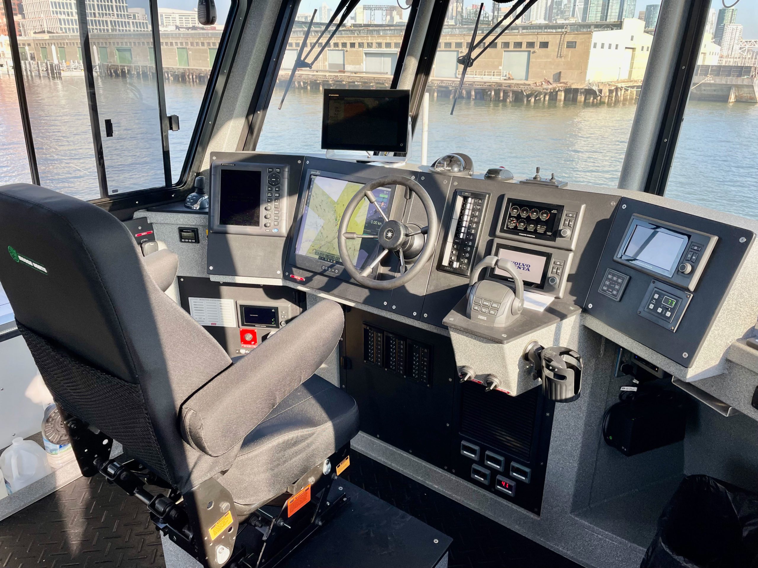 The wheelhouse offers better all-around views than the other Westar launches.