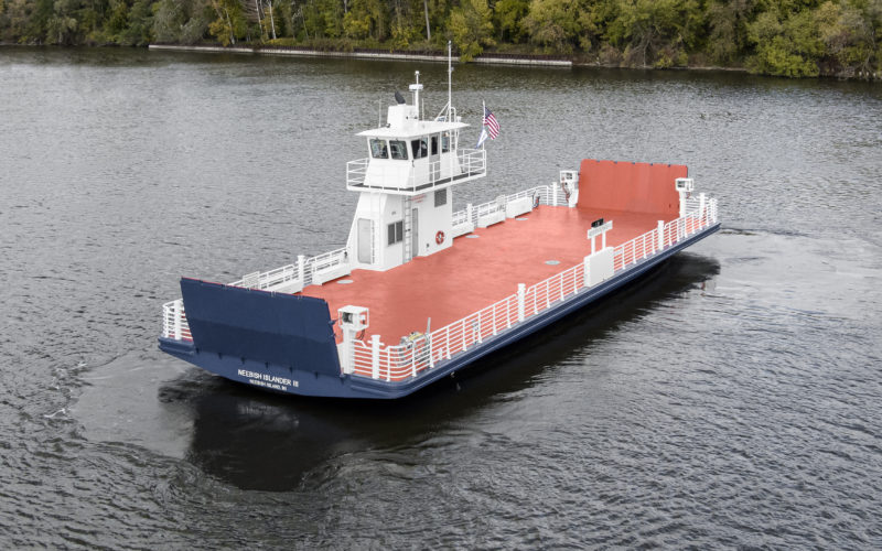 Burger Boat delivers vehicle ferry to Michigan operator