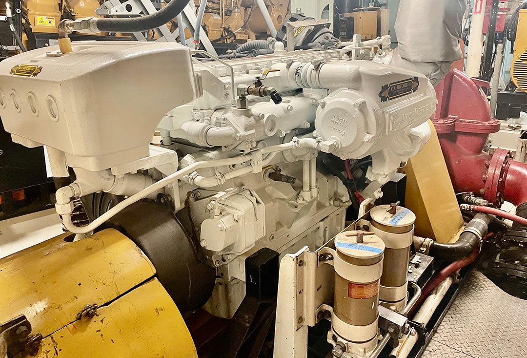 R.A Mitchell supplied the RAMCO 99-kW John Deere gensets during a recent repowering project that also included new Caterpillar main engines.