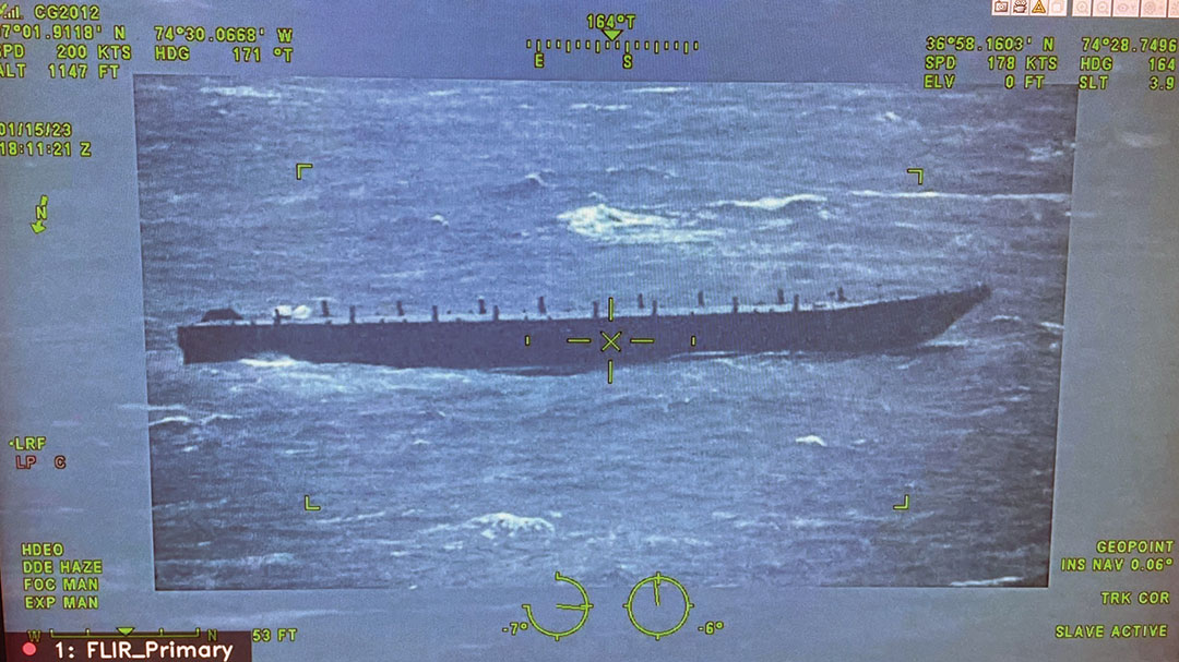 As of late January, the barge B250 had not been recovered.