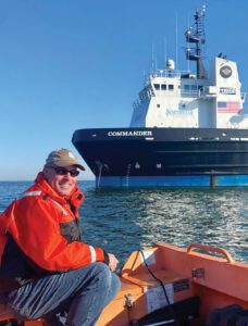 Dan Mahoney, former captain on Commander, recently moved to a shoreside role for vessel operator Northstar Marine.