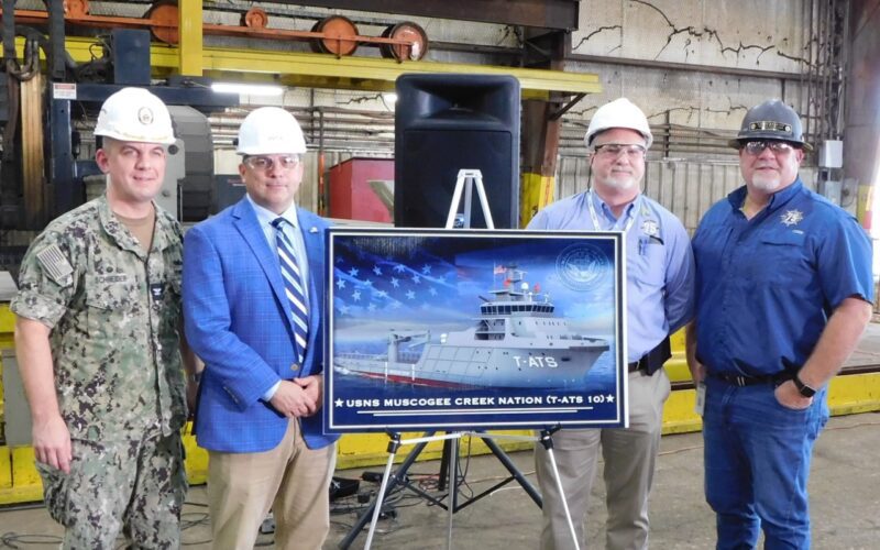 Bollinger cuts steel on 10th salvage and rescue tug for Navy