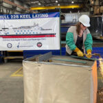 Work is now under way at Eastern Shipbuilding on a new ferry.