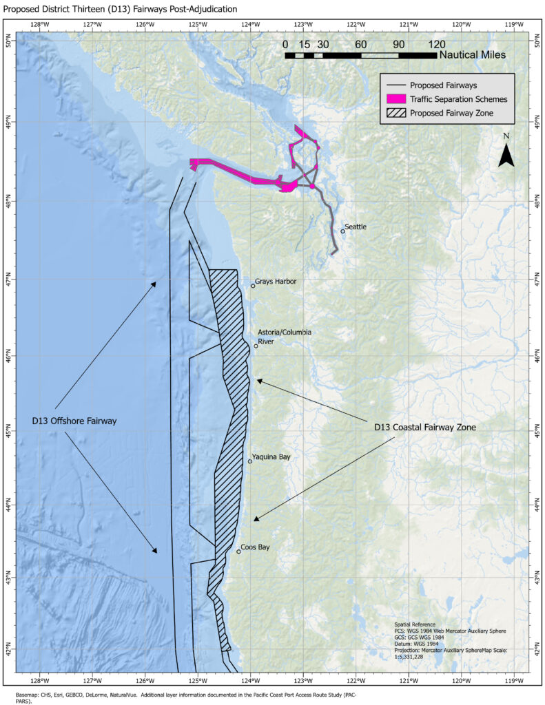Vessel traffic study calls for new Pacific Coast fairways