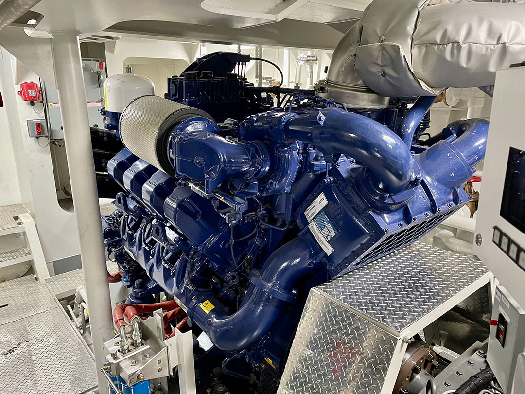 Indiana is powered by two 1,000-hp MTU engines