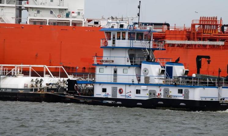 Towboat crew rescues five after pleasure boat hits barge