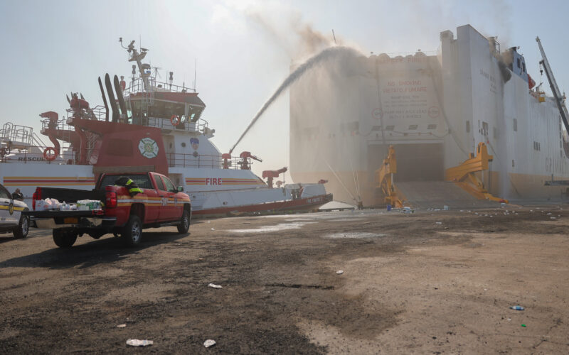 Officials seek cause of fatal Port Newark con-ro fire