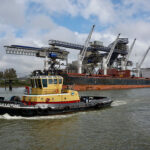 The Crescent Towboat’s Savannah on its way to work on the Lower Mississippi.