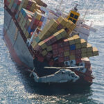 One-quarter of the 1,388 containers aboard the containership Rena were lost on October 5, 2011, when the vessel ran aground on the Astrolabe Reef off the northeast coast of New Zealand.