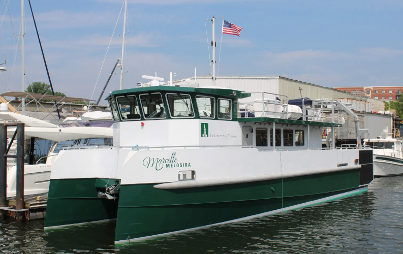 Derecktor delivers hybrid research catamaran to UVM