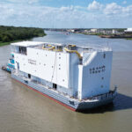 YRBM-57 is the first of five Yard, Repair, Berthing, and Messing accommodation barges being built for the U.S. Navy.