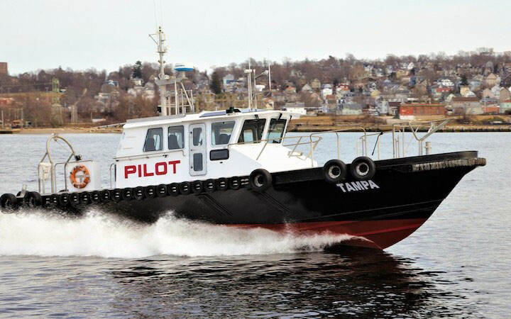 Pilot boat Tampa ready to rejoin The Tampa Bay Pilots Association fleet.