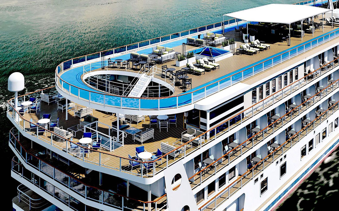 The Deck 5 features skywalk with an ellipse that cantilevers over the café below.