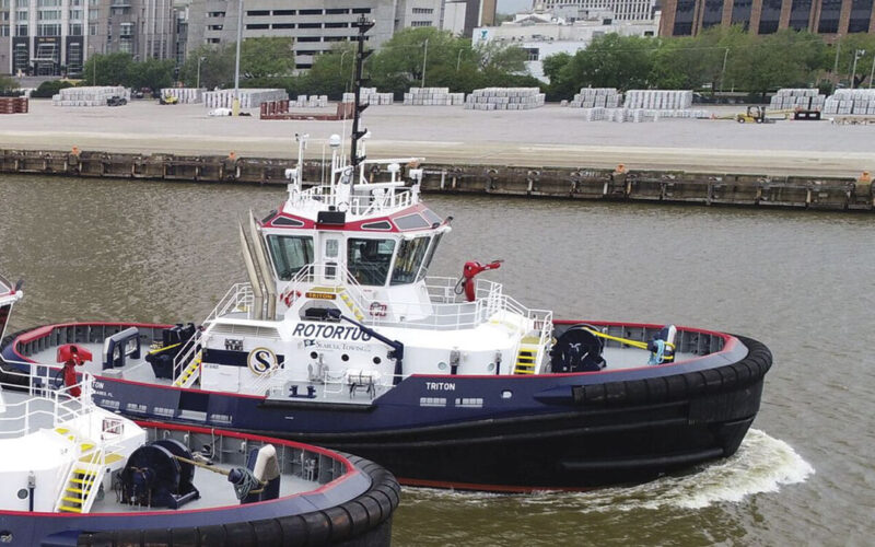 Triton is one of the rotortugs among the 12 tugs being acquired from SEACOR by New Orleans-based E.N. Bisso.