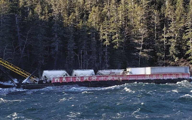 The 200-foot barge Miller 204 was loaded with construc