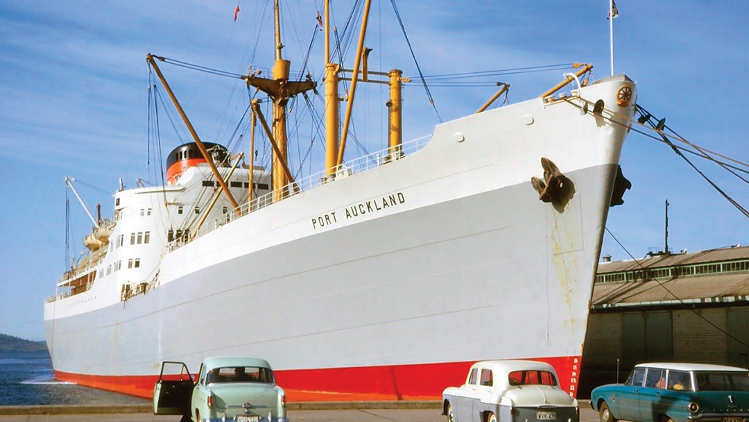 The twin-screw, 17-knot refrigerated liner Port Auckland, Jimmy McFadyen’s first ship.