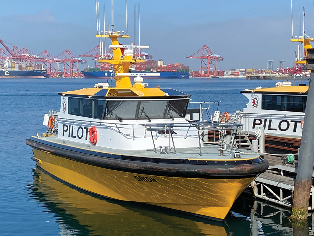 Tim Nolan designed Orion and twin Polaris II for the Jacobsen Pilot Service in Long Beach, Ca.