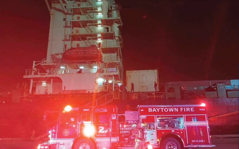 Houston ship fire claims two lives