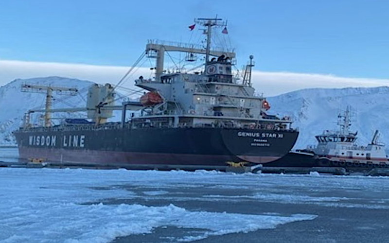 Cargo ship departs Alaska after lithium-ion battery fire