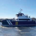 The Jones Act-compliant aluminum catamaran was based on a design by Northern Offshore Services and built by Blount Boats in Warren, R.I.