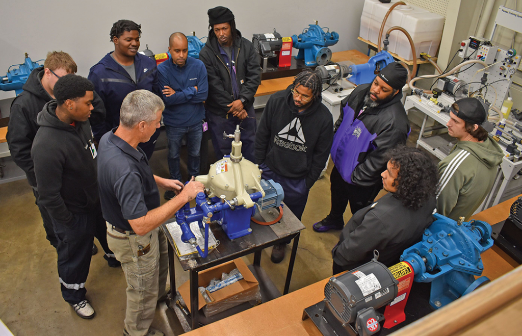 Apprentices at the Paul Hall Center for Maritime Training and Education.