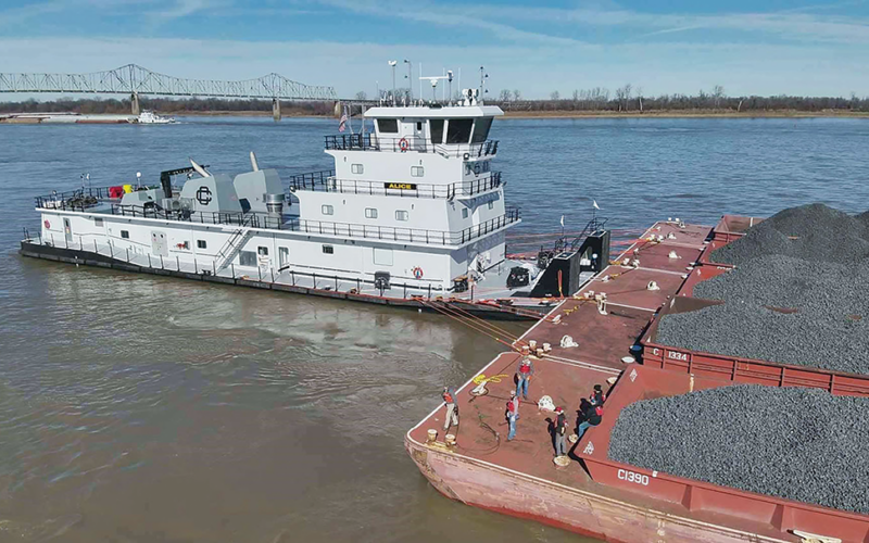 The 6,034 hp M/V Alice is the second such towboat Conrad Shipyard has built for Crounse.