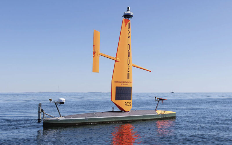 Saildrone Voyager carries a payload of state-of-the-art equipment specifically assembled for coastal ocean-mapping operations