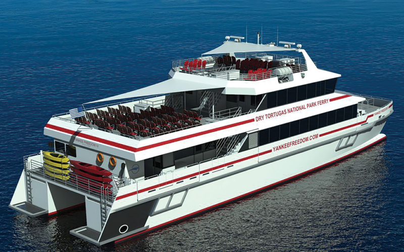 The 112.5-foot ferry is planned for delivery in 2026 and will be used for passenger service between Key West and Dry Tortugas National Park.