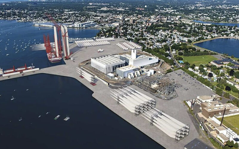 An artist’s rendering of the Salem Offshore Wind Terminal.
