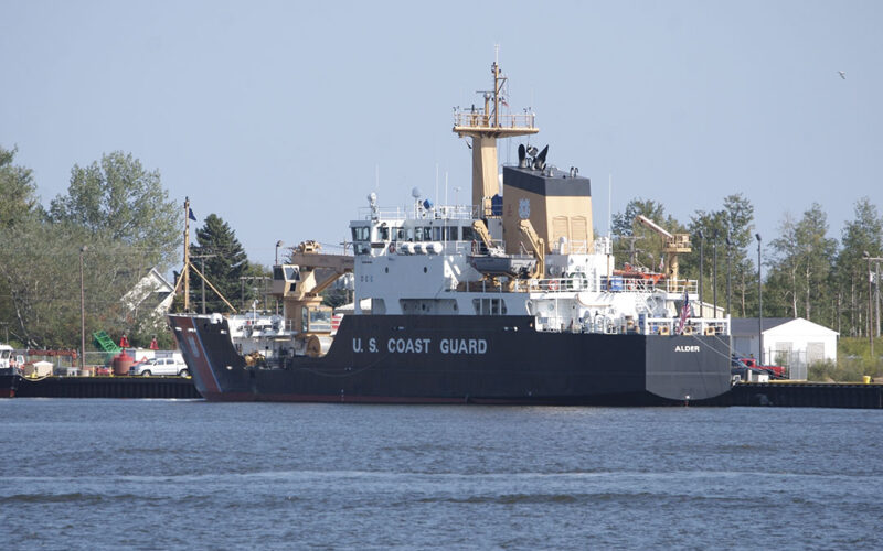 The U.S. Coast Guard buoy tender Alder is homeported in San Francisco.